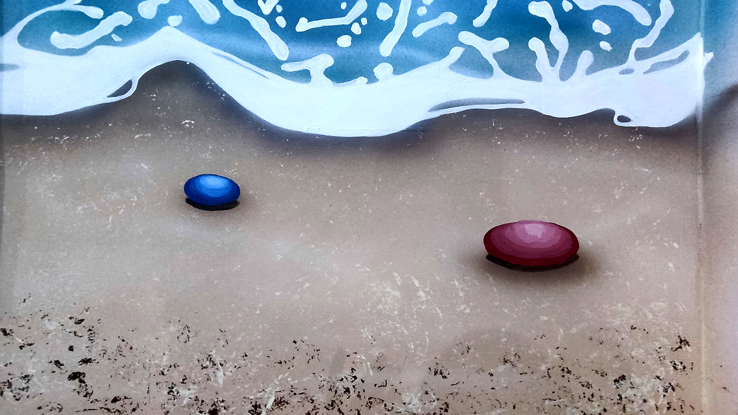Морские камушки, роспись детской зоны