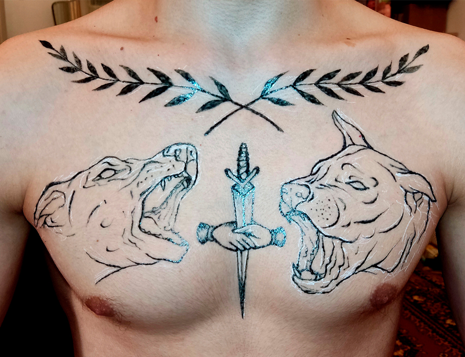 Временная татуировка гелем Джагуа